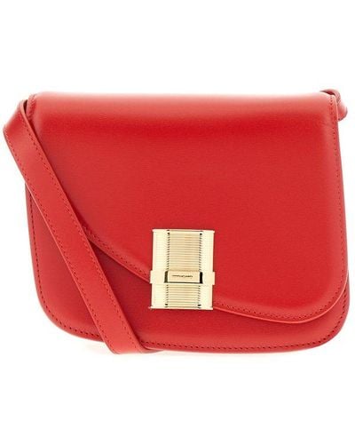 Ferragamo Fiamma Crossbody Bag (s) - Red