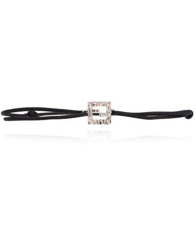 Fendi Ff Ribbon Bracelet - White