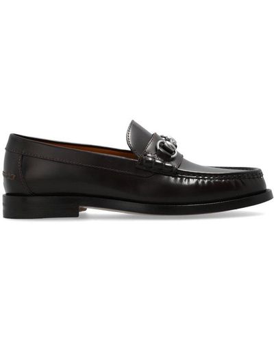 Gucci Horsebit Detailed Loafers - Black