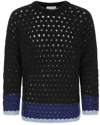 Koche Chunky Knit Crewneck Sweater - Black