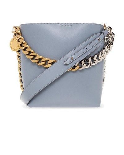 Stella McCartney 'frayme' Bucket Shoulder Bag - Blue