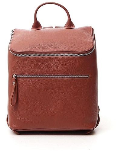 Longchamp Le Foulonné Zipped Backpack - Brown