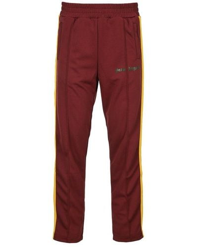 Palm Angels College Logo Printed Track Pants - Red