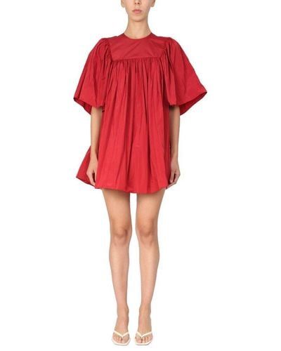 RED Valentino Red Flared Sleeve Mini Dress