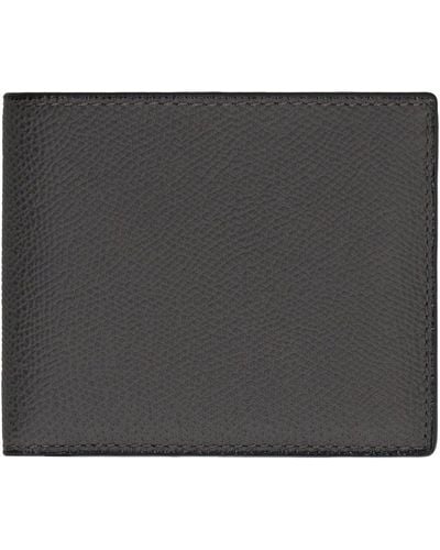 Valextra V-cut-out Bi-fold Wallet - Black