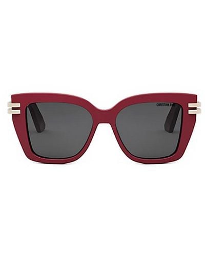 Dior Cdior S1i Square Frame Sunglasses - Red