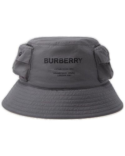 Burberry Twin Pocket Bucket Hat - Gray