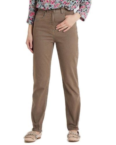 M Missoni Logo Embroidered High-waisted Jeans - Brown
