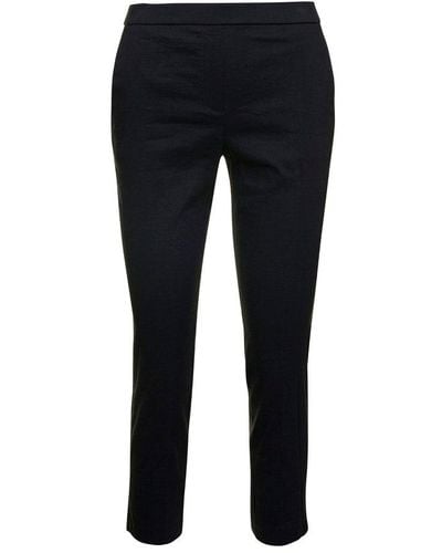 Theory Treeca Cropped Pull-on Trousers - Black