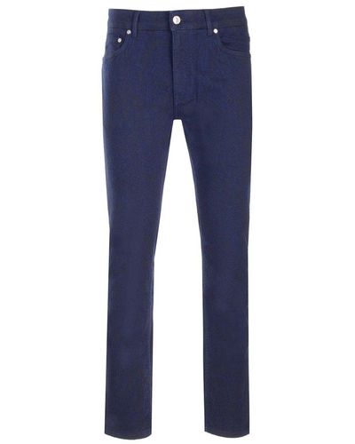 Etro Jacquard Jeans - Blue