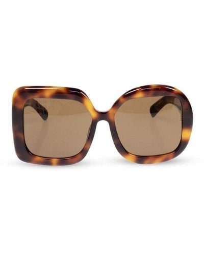 Jacquemus Geometrical Frame Sunglasses - Brown