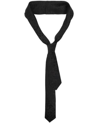 Saint Laurent Silk Tie - Black