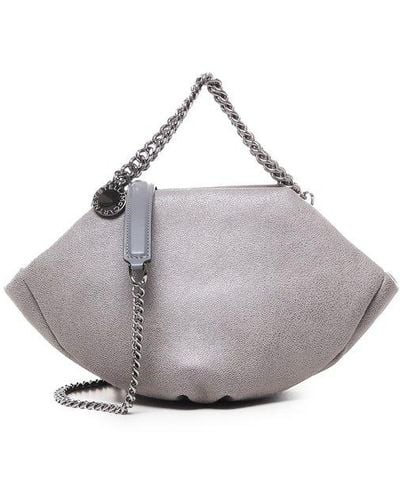 Stella McCartney Falabella Logo Charm Mini Tote Bag - Grey