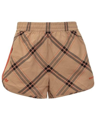 adidas Originals X Wales Bonner Checked Shorts - Brown