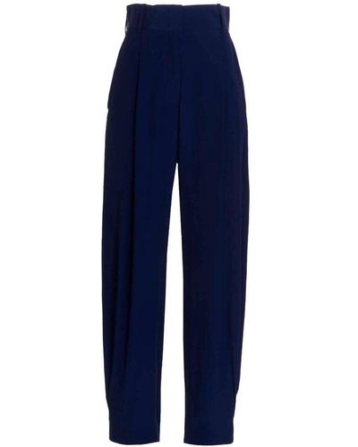 Rochas High-waist Balloon Tapered Trousers - Blue