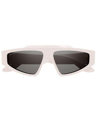 Gucci Rectangle-frame Sunglasses - White