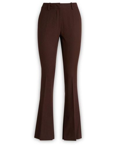 Low Classic Flared Trousers - Brown