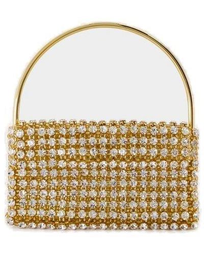 Vanina Embellished Top Handle Bag - Metallic