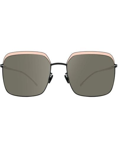 Mykita Dalia Square Frame Sunglasses - Black