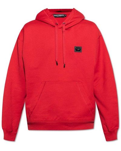 Dolce & Gabbana Hoodie With Logo - Red