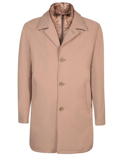 Herno Double Layered High Neck Jacket - Natural