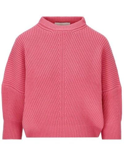 Sa Su Phi Ribbed Long-sleeve Sweater - Pink