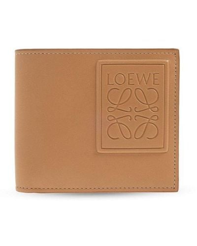 Loewe Wallet With Logo, - Brown