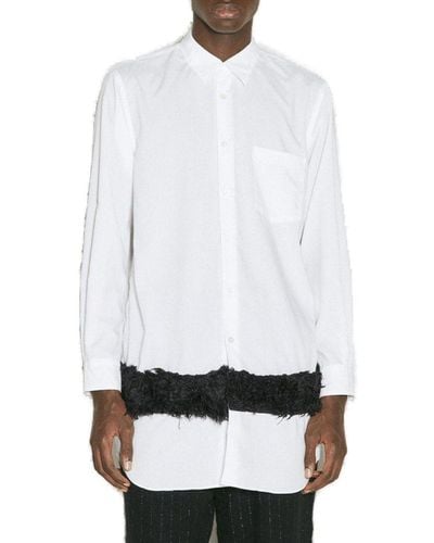 Comme des Garçons Point-collared Buttoned Shirt - White