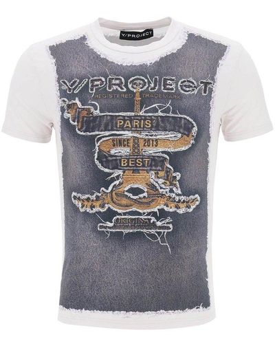 Y. Project Trompe L'oeil T Shirt - Grey