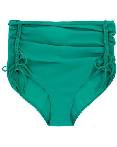 Isabel Marant Selaris High Waist Drawstring Bikini Bottom - Green