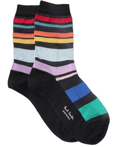Paul Smith Striped Socks - Black