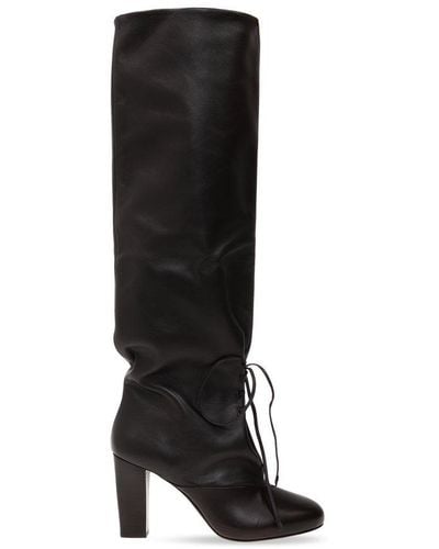 Lemaire Round Toe Knee-high Boots - Black