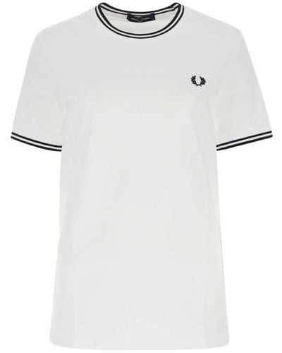 Fred Perry Twin Tipped Crewneck T-shirt - White