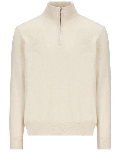 Loro Piana High-neck Knitted Sweater - White