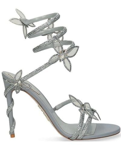 Rene Caovilla René Caovilla Margot Butterfly Embellished Sandals - Metallic
