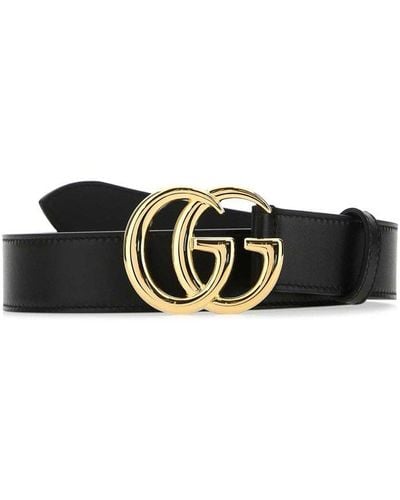 Gucci GG Marmont Buckle Belt - White