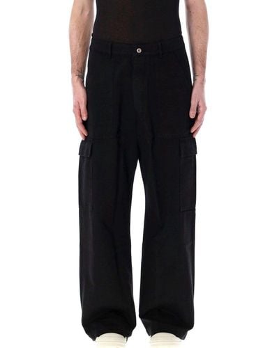 Rick Owens Oversized Cargo Trousers - Black