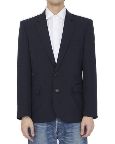 Valentino Single-breasted Long-sleeved Jacket - Blue