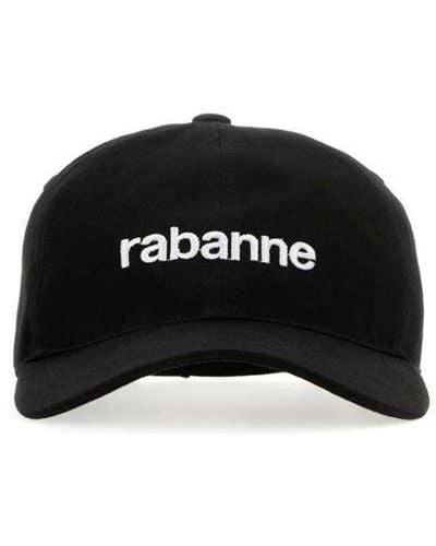 Rabanne Logo Embroidered Cap - Black