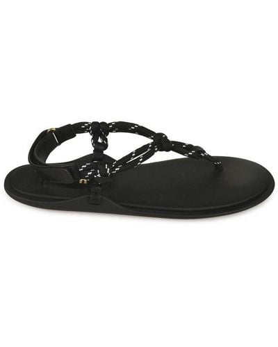Miu Miu Cord-strap Round-toe Sandals - Black