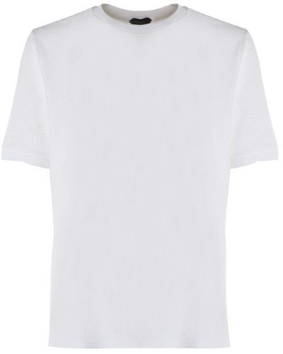 Zanone Crewneck Short-sleeved T-shirt - White