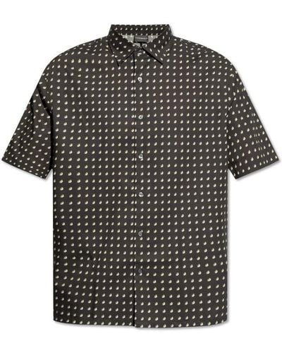 Emporio Armani Shirt With Short Sleeves - Grey