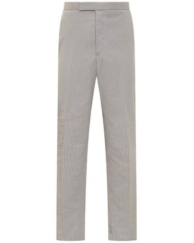 Thom Browne Seersucker Trousers - Grey