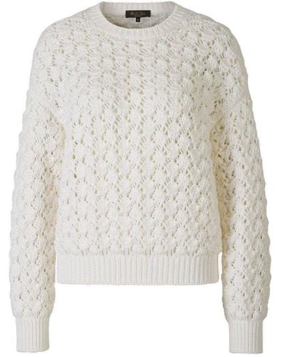Loro Piana Crochet Knitted Crewneck Jumper - White