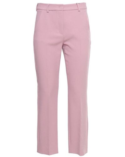 Weekend by Maxmara Straight Fit Cropped Trousers - Pink