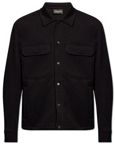 Emporio Armani Jacket With Logo, - Black
