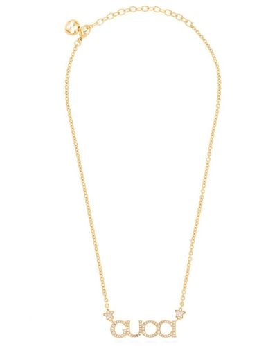 Gucci '' Letter Necklace - Metallic