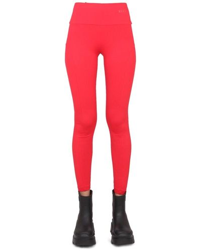 MSGM LEGGINGS With Logo - Red