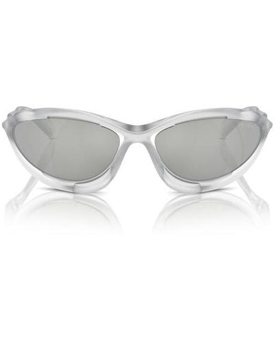 Prada Oval Frame Sunglasses - White