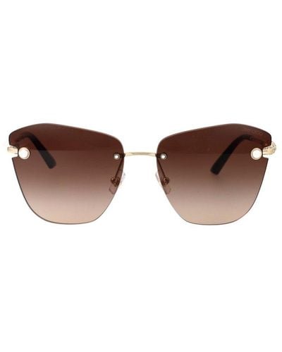 Jimmy Choo Cat-eye Frameless Sunglasses - Brown
